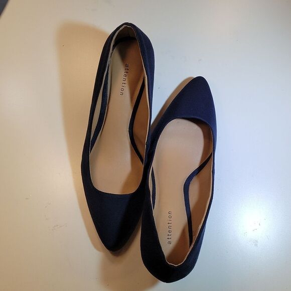 BRAND NEW ATTENTION ZOEY SUEDE POINTED TOE WOMEN"S LOW HEEL SHOES - Picture 6 of 15